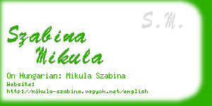 szabina mikula business card